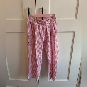 Starfit pajama pants, pockets, striped, M